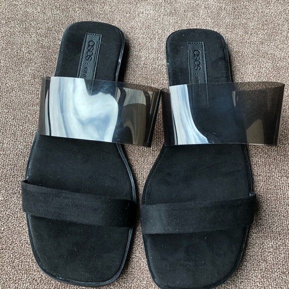 🆕 ASOS Wide Fit Clear Sandals - Picture 4 of 5